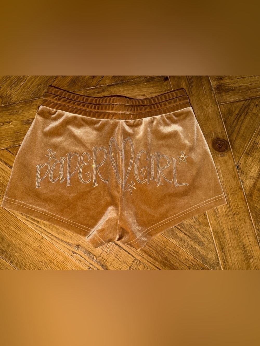 Y2K *Paperboy Official Velvet "Paper Girl" Rhinestone 2-Piece Set -Size Large - Picture 14 of 16